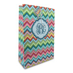 Retro Chevron Monogram Large Gift Bag