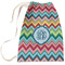 Retro Chevron Monogram Laundry Bag