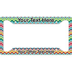 Retro Chevron Monogram License Plate Frame - Style A