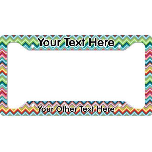 Custom Retro Chevron Monogram License Plate Frame