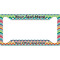 Retro Chevron Monogram License Plate Frame
