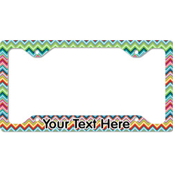 Retro Chevron Monogram License Plate Frame - Style C
