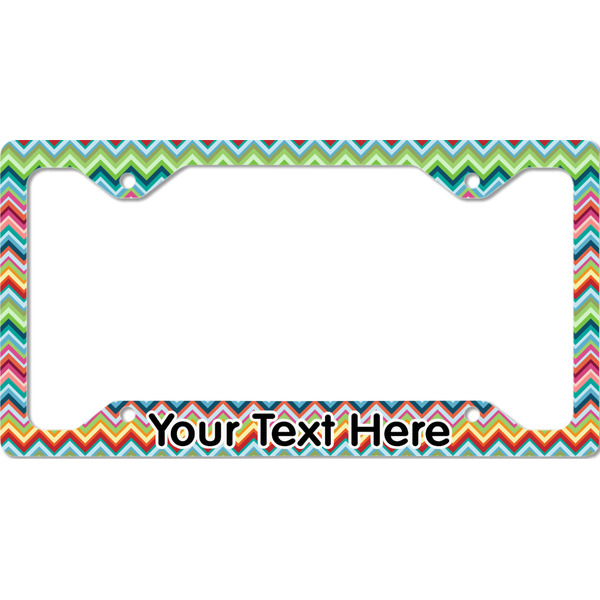 Retro Chevron Monogram License Plate Frame - Style C