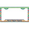 Retro Chevron Monogram License Plate Frame - Style C