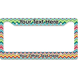 Retro Chevron Monogram License Plate Frame - Style B