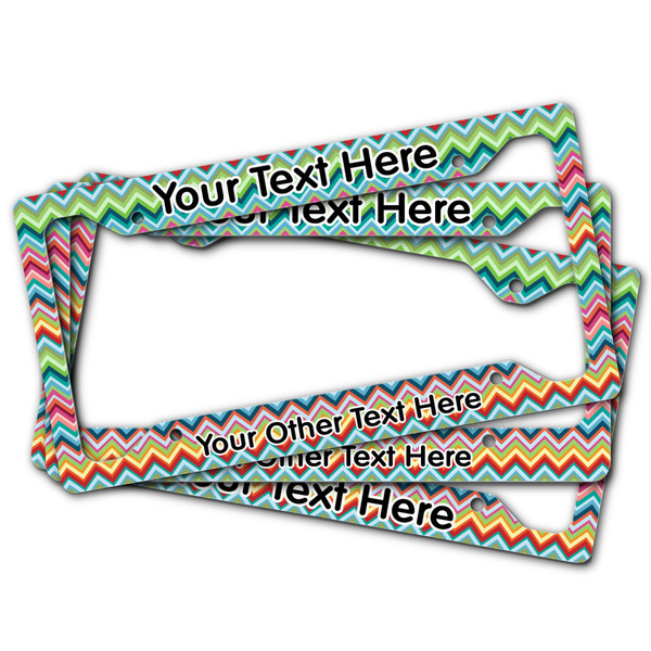 Retro Chevron Monogram License Plate Frames - (PARENT MAIN)