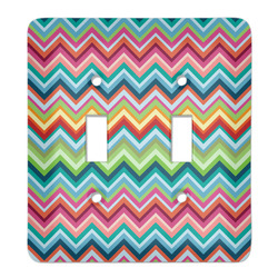 Retro Chevron Monogram Light Switch Cover (2 Toggle Plate)