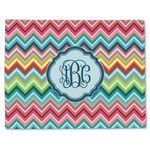 Retro Chevron Monogram Single-Sided Linen Placemat - Single