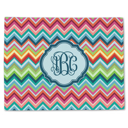 Retro Chevron Monogram Single-Sided Linen Placemat - Single