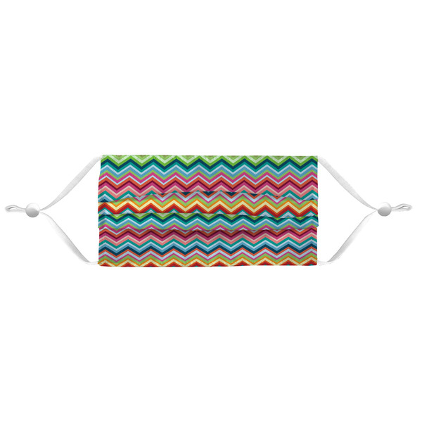 Retro Chevron Monogram Mask - Pleated (new) APPROVAL