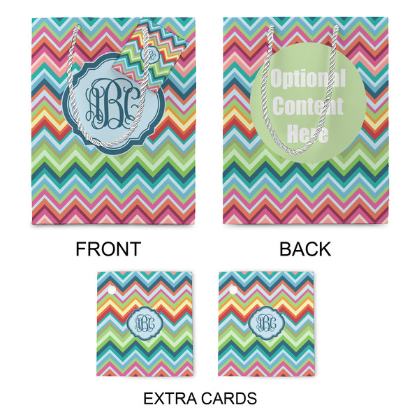 Retro Chevron Monogram Medium Gift Bag - Approval