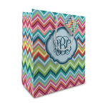 Retro Chevron Monogram Medium Gift Bag