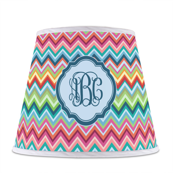 Retro Chevron Monogram Poly Film Empire Lampshade - Front View