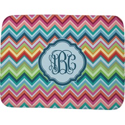 Retro Chevron Monogram Memory Foam Bath Mat - 48"x36" (Personalized)