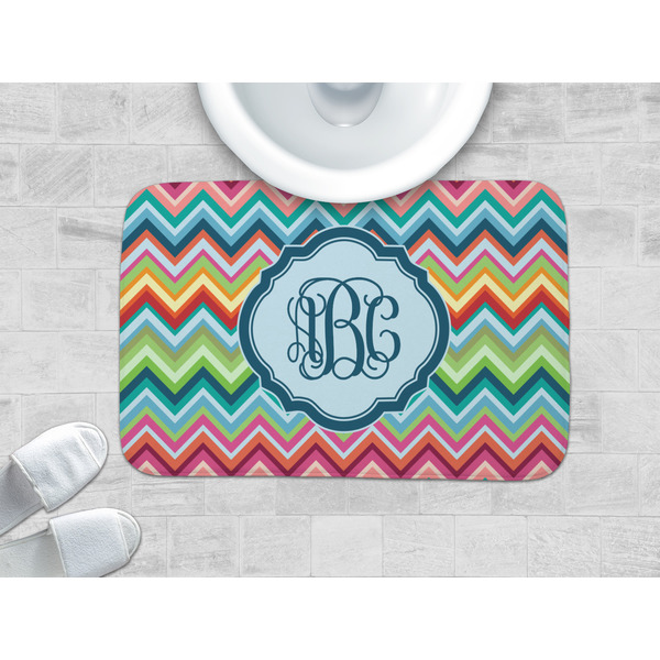Retro Chevron Monogram Memory Foam Bath Mat - LIFESTYLE 34x21