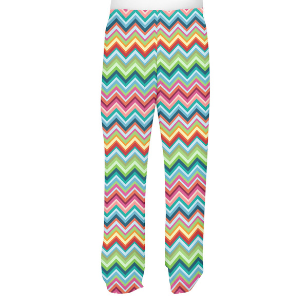 Retro Chevron Monogram Men's Pjs Back - on model