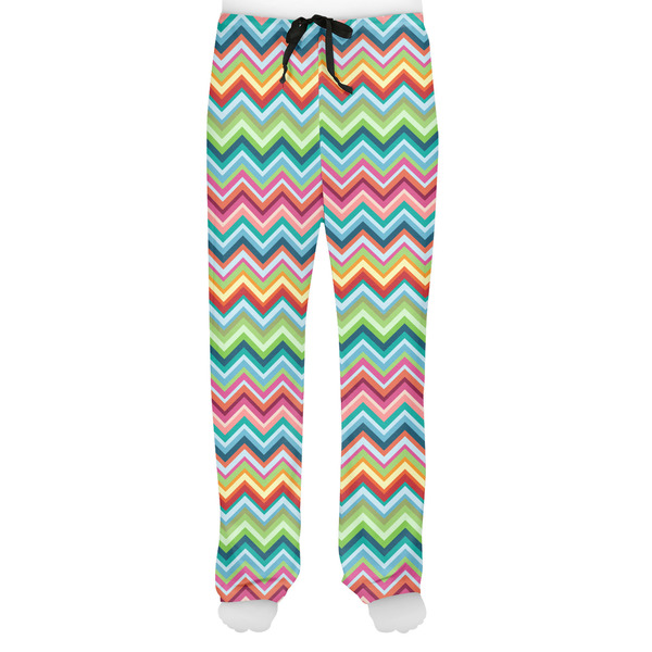 Retro Chevron Monogram Men's Pjs Front - on model