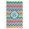 Retro Chevron Monogram Microfiber Golf Towel