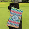 Retro Chevron Monogram Microfiber Golf Towels - LIFESTYLE