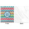 Retro Chevron Monogram Minky Blanket - 50"x60" - Single Sided - Front & Back