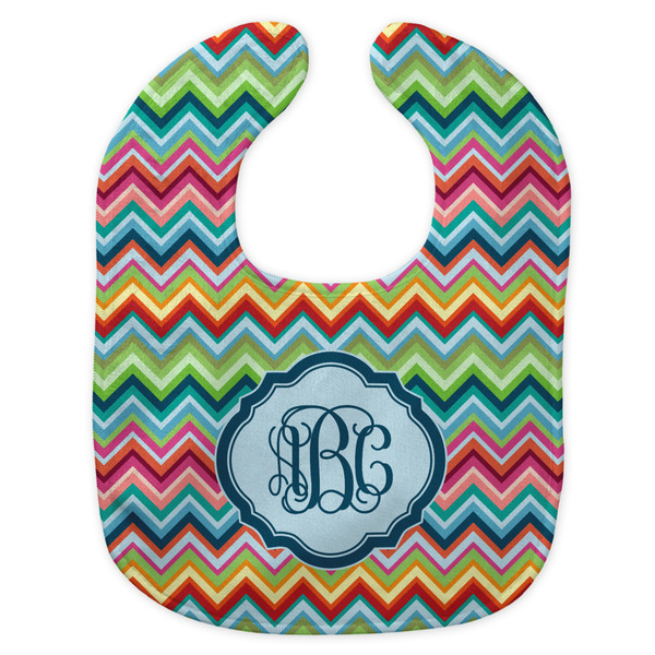 Retro Chevron Monogram New Bib Flat Approval