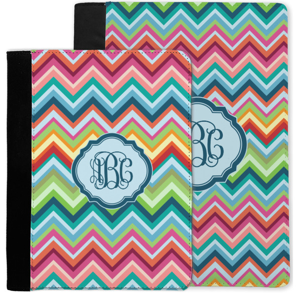 Retro Chevron Monogram Notebook Padfolio - MAIN