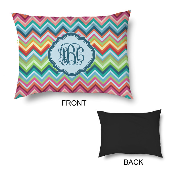 Retro Chevron Monogram Outdoor Dog Beds - Medium - APPROVAL