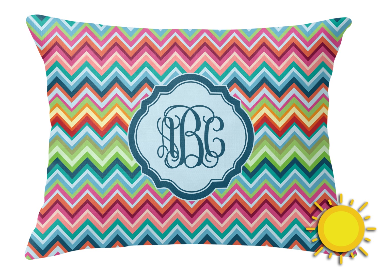 monogram outdoor throw pillows