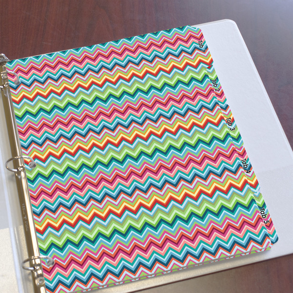 Retro Chevron Monogram Page Dividers - Set of 5 - In Context