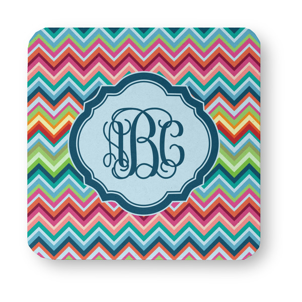 Retro Chevron Monogram Paper Coasters - Approval