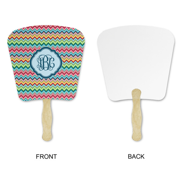 Retro Chevron Monogram Paper Fans - Approval
