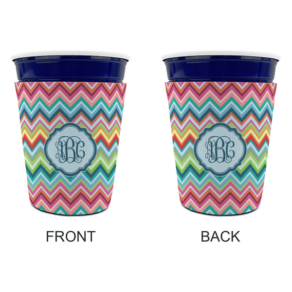 Retro Chevron Monogram Party Cup Sleeves - without bottom - Approval