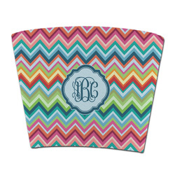 Retro Chevron Monogram Party Cup Sleeve - without bottom