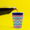 Retro Chevron Monogram Party Cup Sleeves - without bottom - Lifestyle
