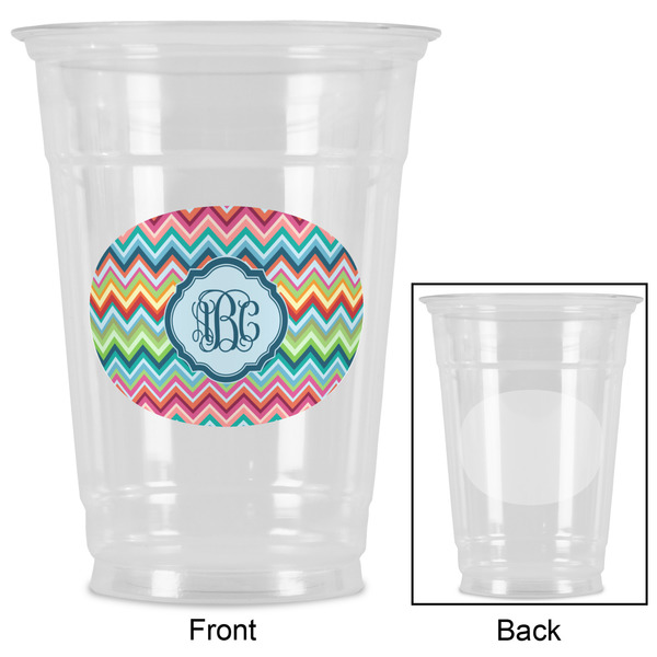 Retro Chevron Monogram Party Cups - 16oz - Approval