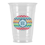 Retro Chevron Monogram Party Cups - 16oz