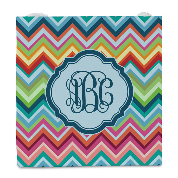Retro Chevron Monogram Party Favor Gift Bag - Gloss - Front