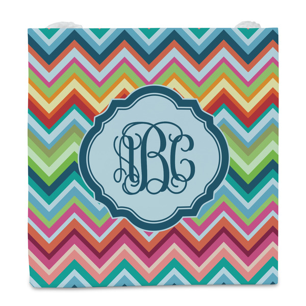 Retro Chevron Monogram Party Favor Gift Bag - Matte - Front