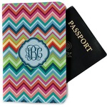 Retro Chevron Monogram Passport Holder - Fabric (Personalized)