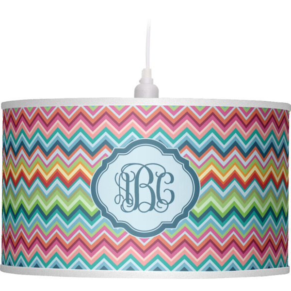 Retro Chevron Monogram Pendant Lamp Shade
