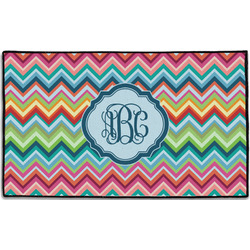Retro Chevron Monogram Door Mat - 60"x36" (Personalized)
