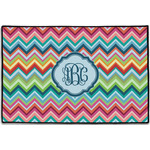 Retro Chevron Monogram Door Mat - 36"x24" (Personalized)