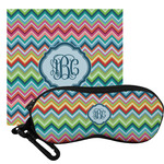 Retro Chevron Monogram Eyeglass Case & Cloth (Personalized)