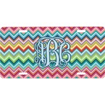 Retro Chevron Monogram Front License Plate (Personalized)