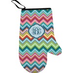 Retro Chevron Monogram Right Oven Mitt (Personalized)