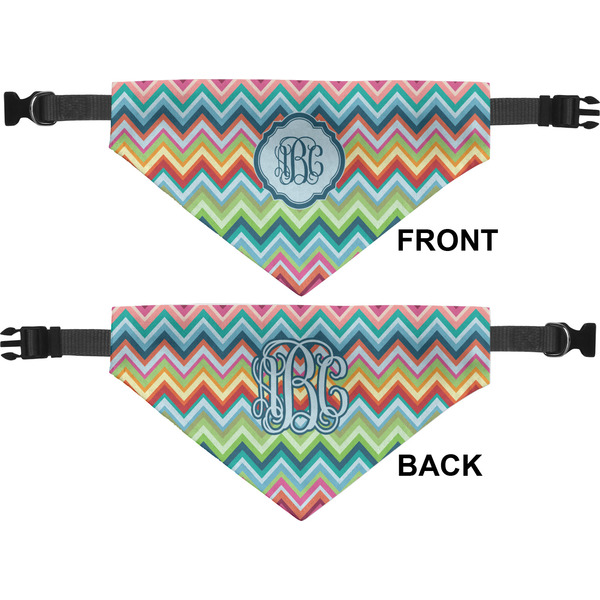Retro Chevron Monogram Pet Bandana Approval
