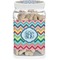 Retro Chevron Monogram Dog Treat Jar (Personalized)
