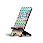 Retro Chevron Monogram Cell Phone Stand (Large) (Personalized)
