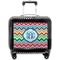 Retro Chevron Monogram Pilot / Flight Suitcase (Personalized)
