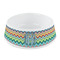 Retro Chevron Monogram Plastic Dog Bowl - Small